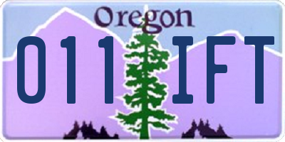OR license plate 011IFT