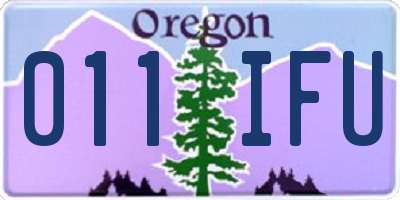 OR license plate 011IFU