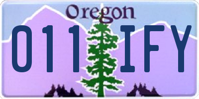 OR license plate 011IFY