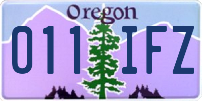 OR license plate 011IFZ