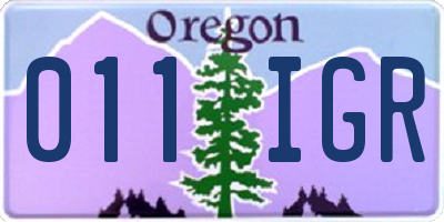 OR license plate 011IGR