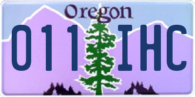OR license plate 011IHC
