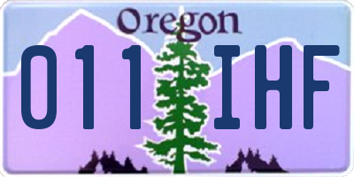 OR license plate 011IHF