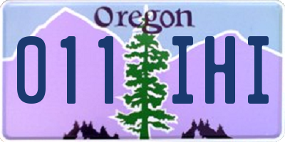 OR license plate 011IHI