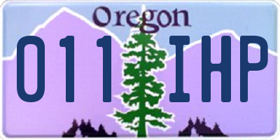 OR license plate 011IHP