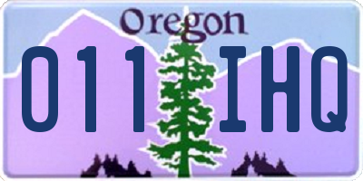 OR license plate 011IHQ