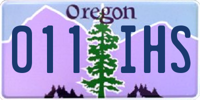 OR license plate 011IHS