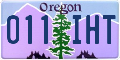 OR license plate 011IHT