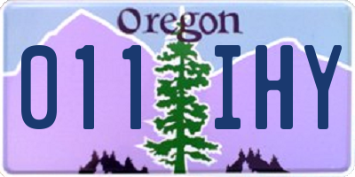 OR license plate 011IHY