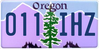 OR license plate 011IHZ