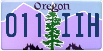 OR license plate 011IIH