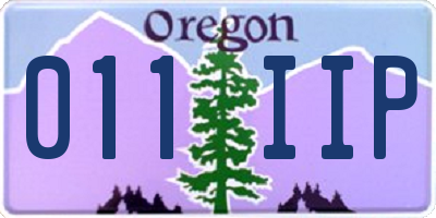 OR license plate 011IIP