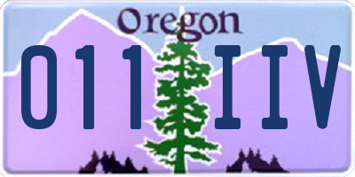 OR license plate 011IIV