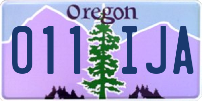 OR license plate 011IJA