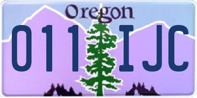 OR license plate 011IJC
