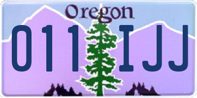 OR license plate 011IJJ