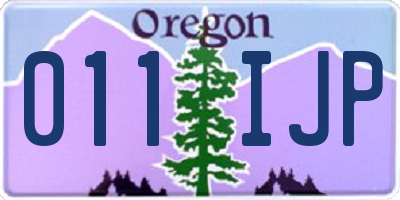 OR license plate 011IJP