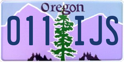 OR license plate 011IJS