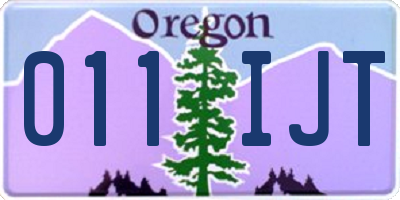 OR license plate 011IJT