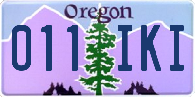 OR license plate 011IKI