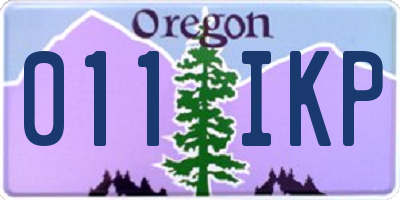 OR license plate 011IKP
