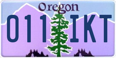 OR license plate 011IKT