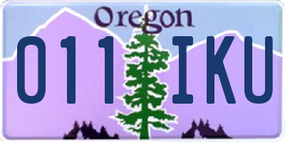 OR license plate 011IKU