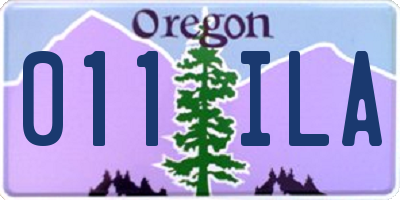 OR license plate 011ILA