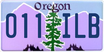 OR license plate 011ILB
