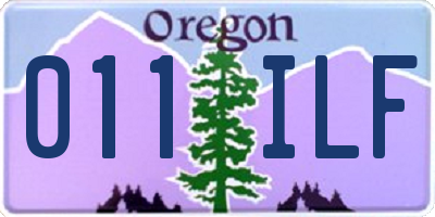 OR license plate 011ILF