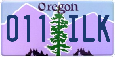 OR license plate 011ILK