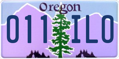 OR license plate 011ILO