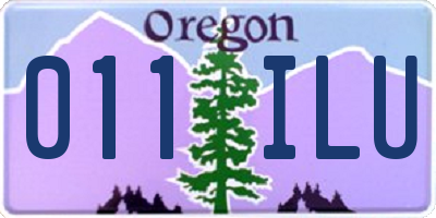 OR license plate 011ILU