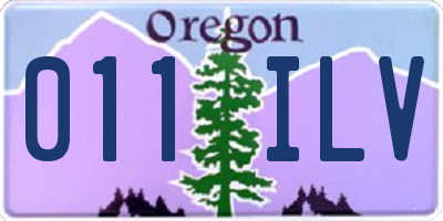OR license plate 011ILV