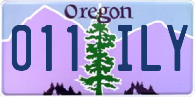 OR license plate 011ILY