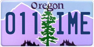 OR license plate 011IME