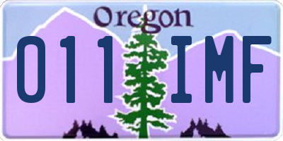 OR license plate 011IMF