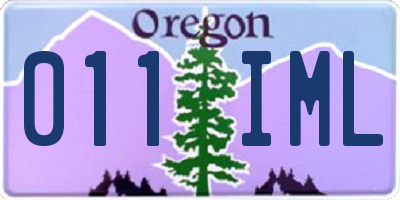 OR license plate 011IML