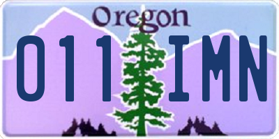 OR license plate 011IMN