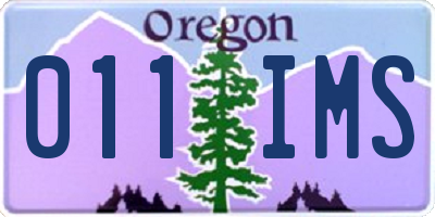 OR license plate 011IMS