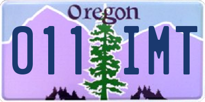 OR license plate 011IMT