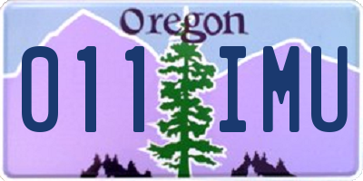 OR license plate 011IMU