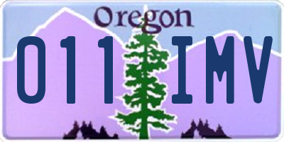 OR license plate 011IMV