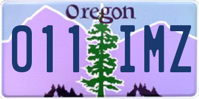 OR license plate 011IMZ