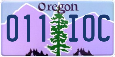 OR license plate 011IOC
