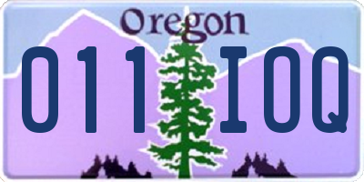 OR license plate 011IOQ