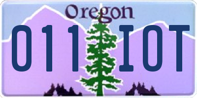 OR license plate 011IOT