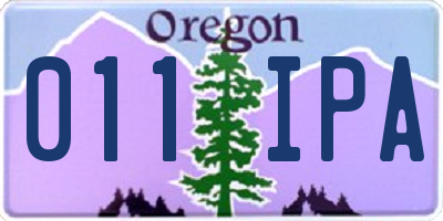 OR license plate 011IPA