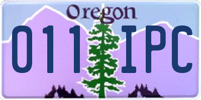 OR license plate 011IPC