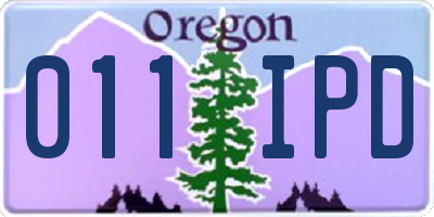OR license plate 011IPD